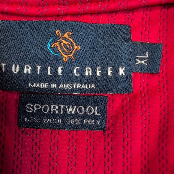 Turtle Creek Shirt Mens XL Red Polo Golf Preppy Smart Wool Blend Comfort Casual - Picture 5 of 7